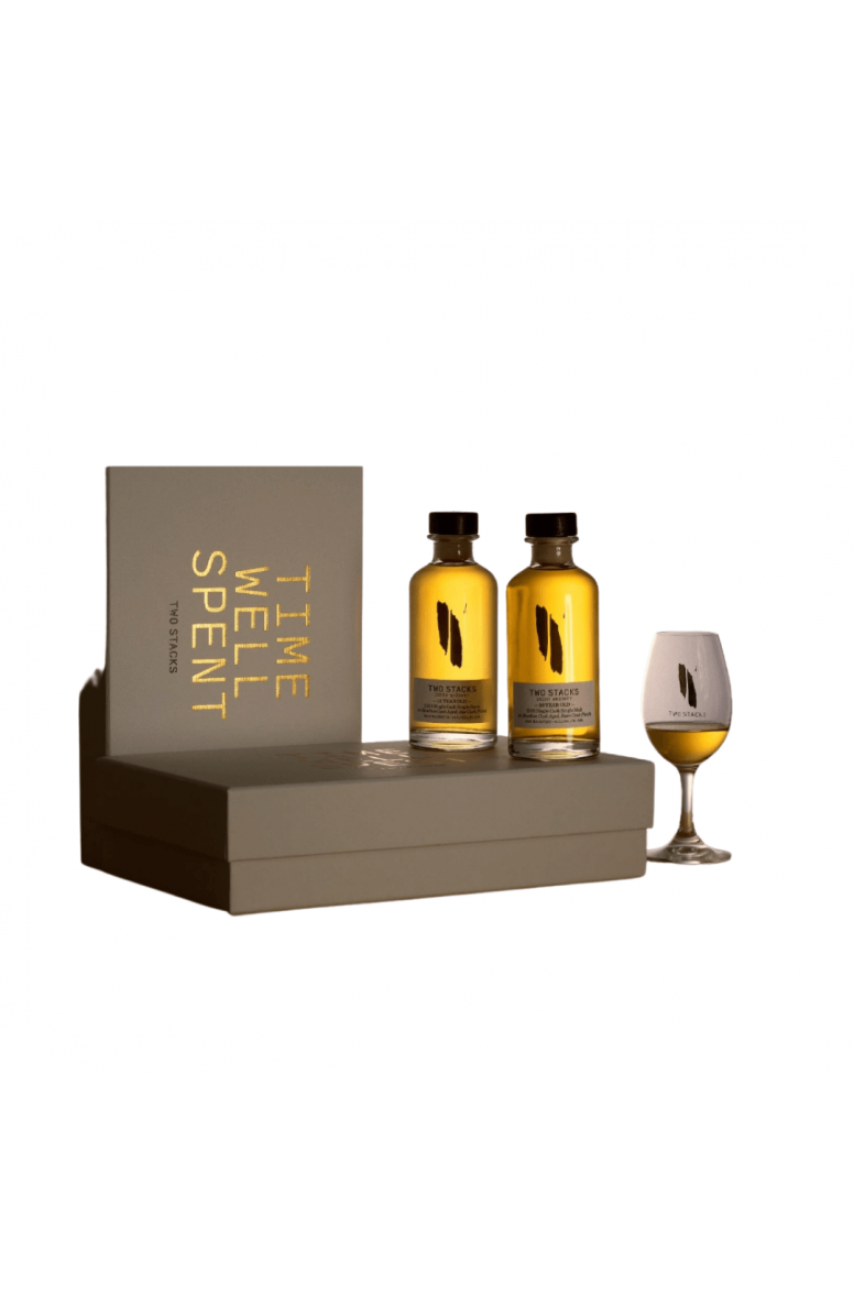 Two Stacks Time Well Spent Gift Set 2x20cl Plus Glass